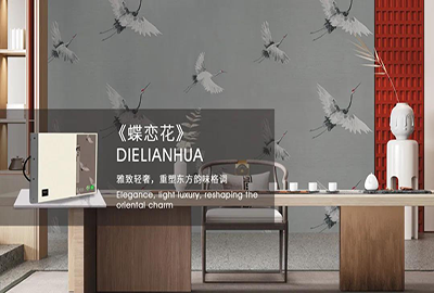 蝶戀花禪意無縫墻布